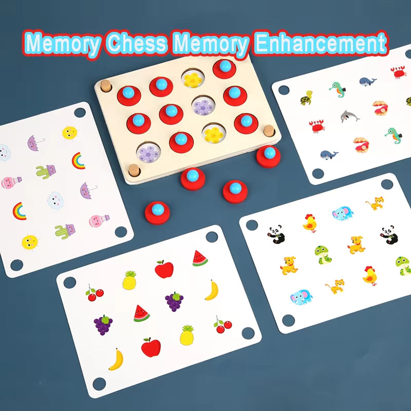 Memory Chess, Children'S Educational Toys, Concentration Training, Thinking Logic Development, Montessori Education