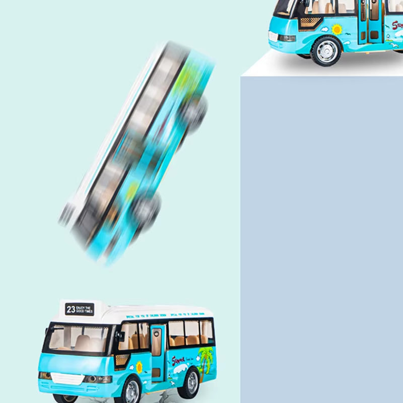 Simulation Inertial Music School Bus Toys Alloy Car Lighting Car Early for Children Educational Toys Singing Toys Interacti D772