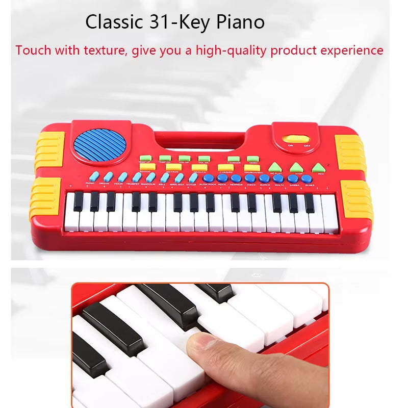 31 Keys Kids Baby Musical Toys Children Musical Portable Instrument Electronic Piano Keyboard Educational Toys for Girl