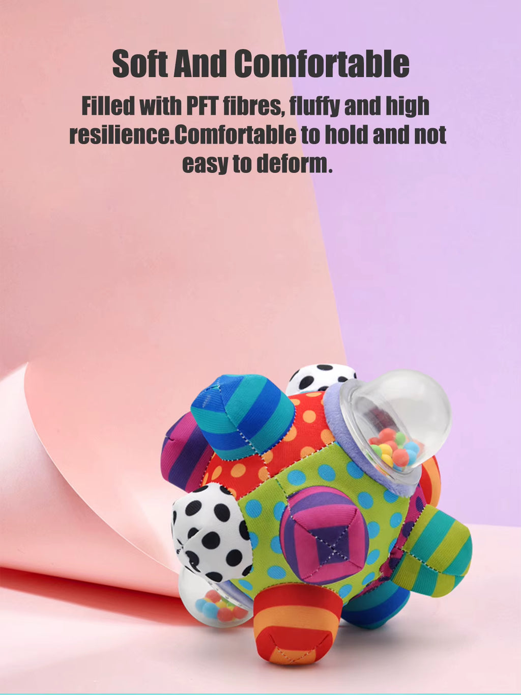 Baby Toy Fun Little Loud Bell Baby Ball Rattles Toy Develop Baby Intelligence Grasping Toy Hand Bell Rattle Toys for Baby Infant