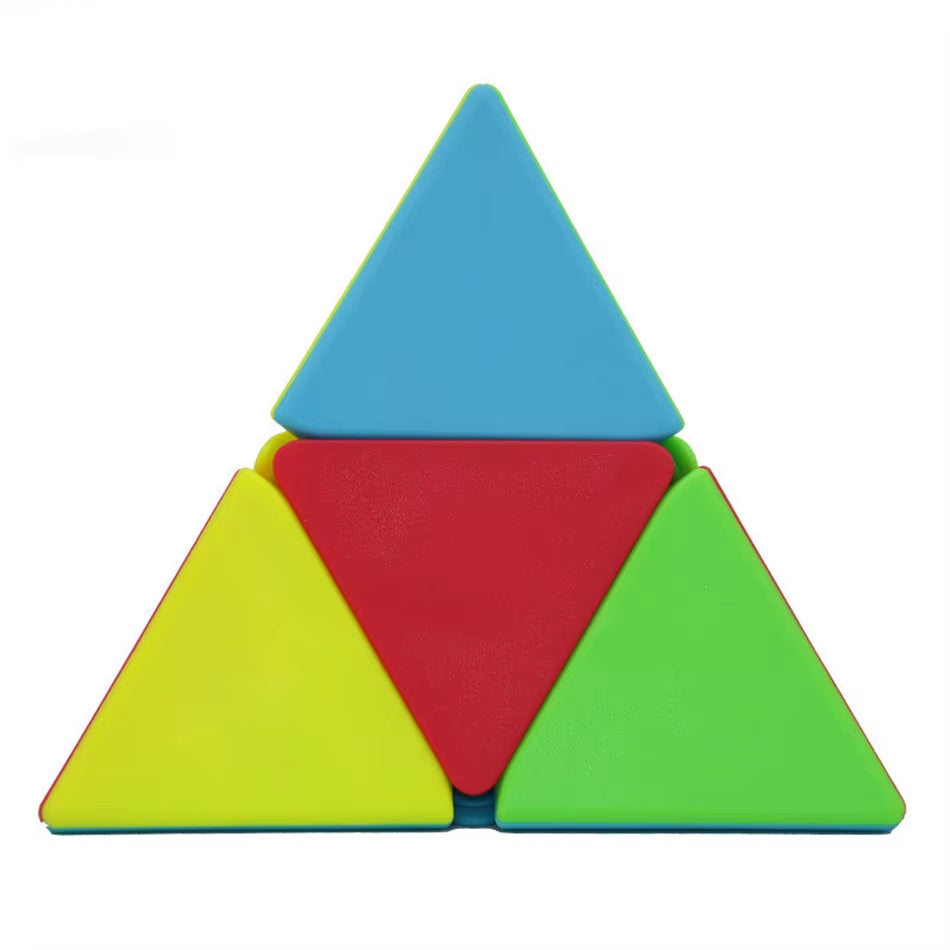 QIYI 2X2 Pyramid Cube Stickerless Magic Cubes Professional 2X2X2 Puzzle Speed Cube Educational Toys for Children