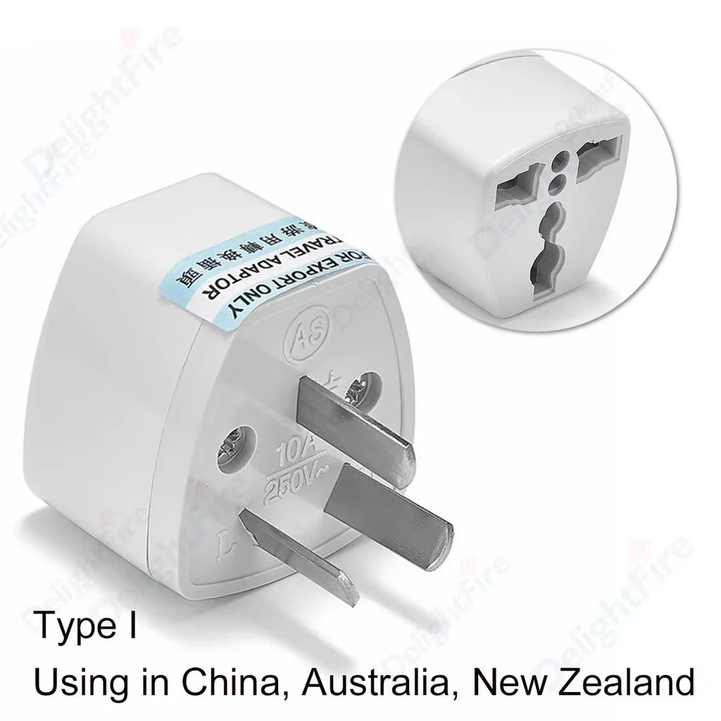 KR Plug Adapter Multifunction Universal AU UK US to EU Electrical Socket Type E/F France Spain Plug Travel Adapter AC Outlet