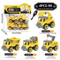 4/8PCS Engineering Vehicle Toys Construction Excavator Tractor Bulldozer Models Kids Toy Car DIY Detachable Game Boys Toys Gifts