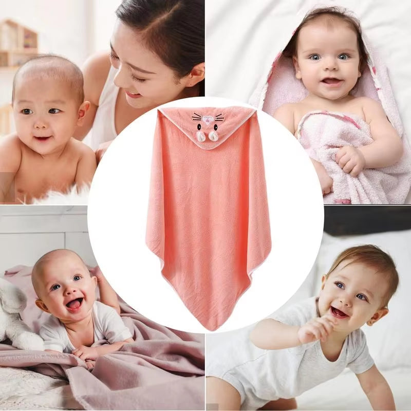 Baby Bath Towel Boy Girl Soft Warm Sleeping Newborn Baby with Hood Coral Fleece Toddler Blanket Baby Stuff Bathrobe
