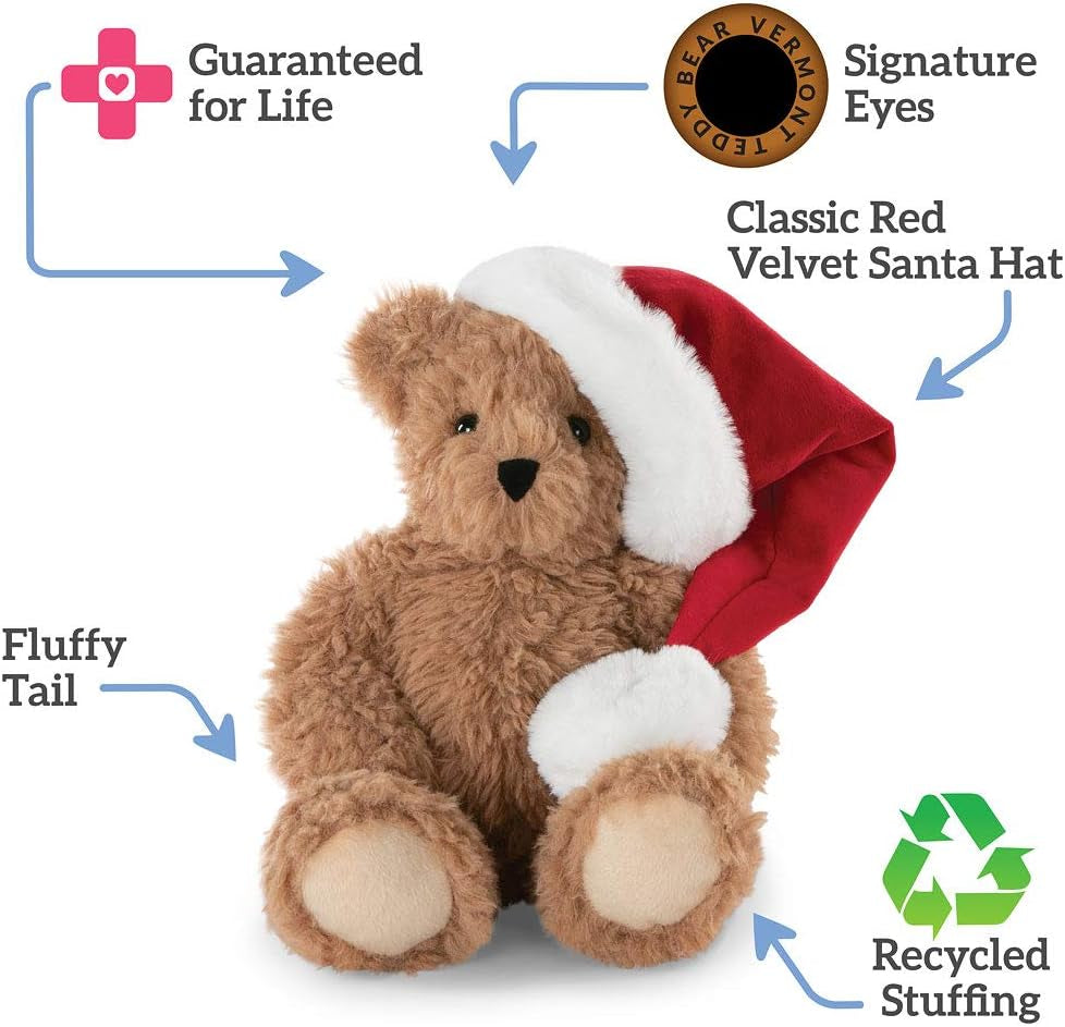 Christmas Bears - Christmas Stuffed Animals, 13 Inch,Santa Hat, Soft Plushie