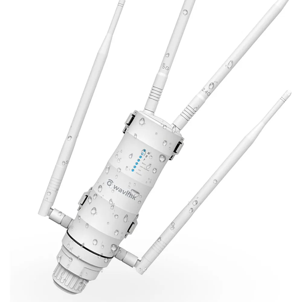 Outdoor Wifi Range Extender, Weatherproof Outdoor Access Point with POE, High Power Long Range Wifi Extender Signal Booster