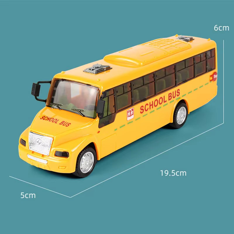 Kids Simulation Large School Bus Inertial Toys Lighting Car Model Interactive Educational Toys for Kids Birthday Christmas Gift