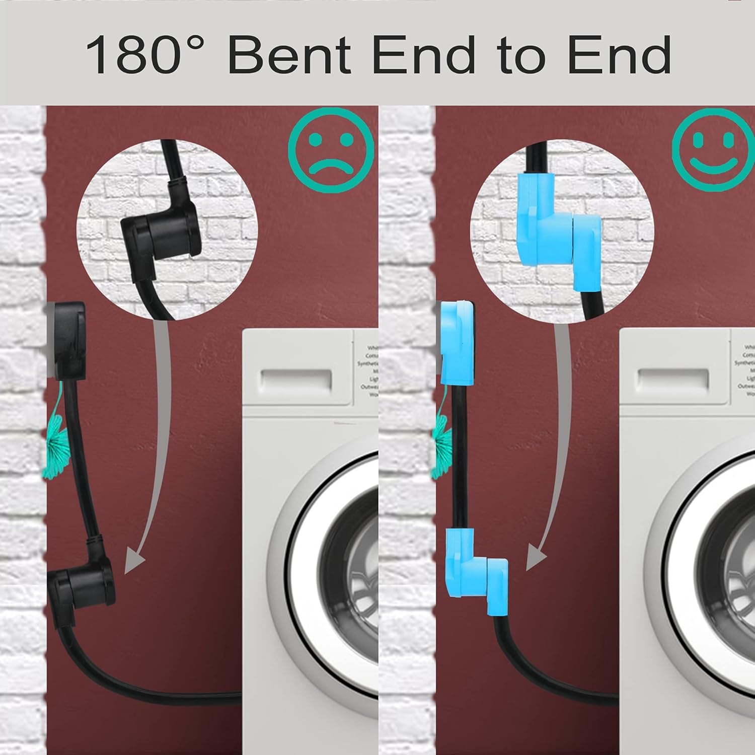 Dryer Adapter 4 Prong to 3 Prong, 4P Newer Dryer to 3P Older House, Dryer Convert Cord NEMA 10-30P Plug to 14-30R Receptacle, 220V 30 Amp 10 AWG STW Blue with Safety Ground Wire, ETL Listed