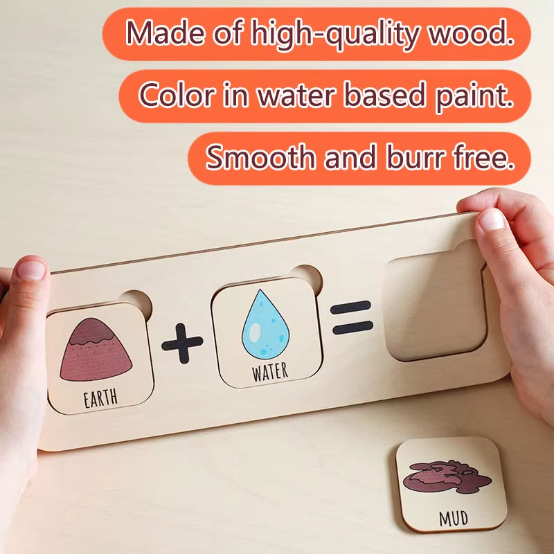 Children Montessori Mineral Element Generation Educational Toys Parish Scientific Cognition Wooden Puzzles Board Learning Toys