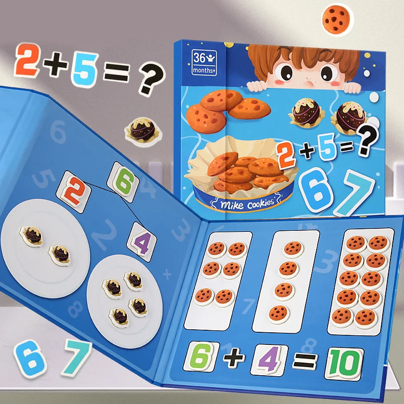 Children'S Montessori Games Magnetic Dinosaur Arithmetic Book Math Addition Subtraction Decomposition Math Toys Educational Toys