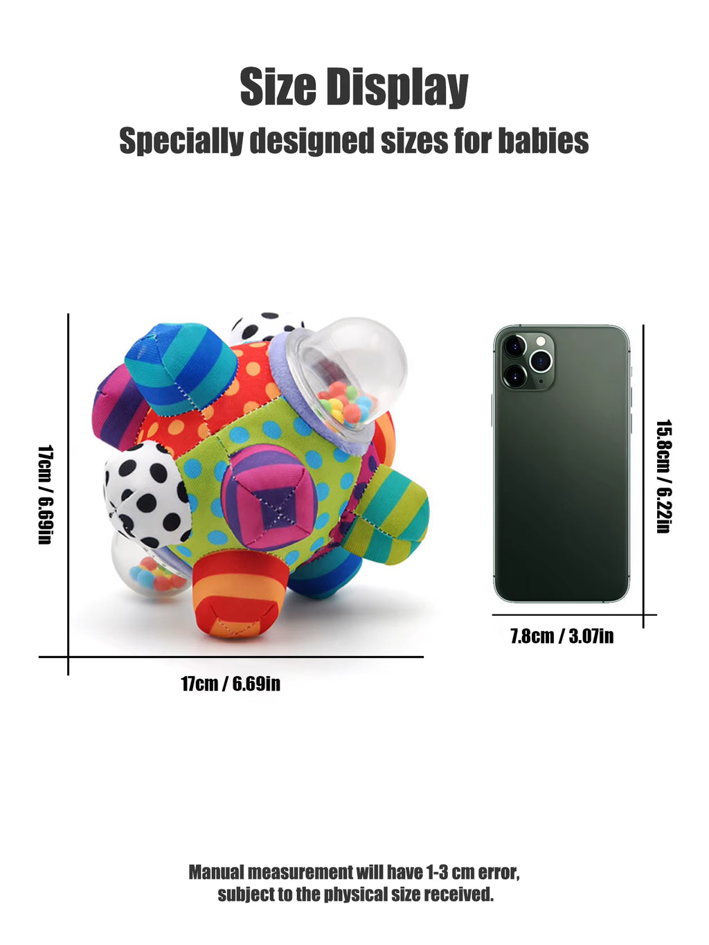 Baby Toy Fun Little Loud Bell Baby Ball Rattles Toy Develop Baby Intelligence Grasping Toy Hand Bell Rattle Toys for Baby Infant