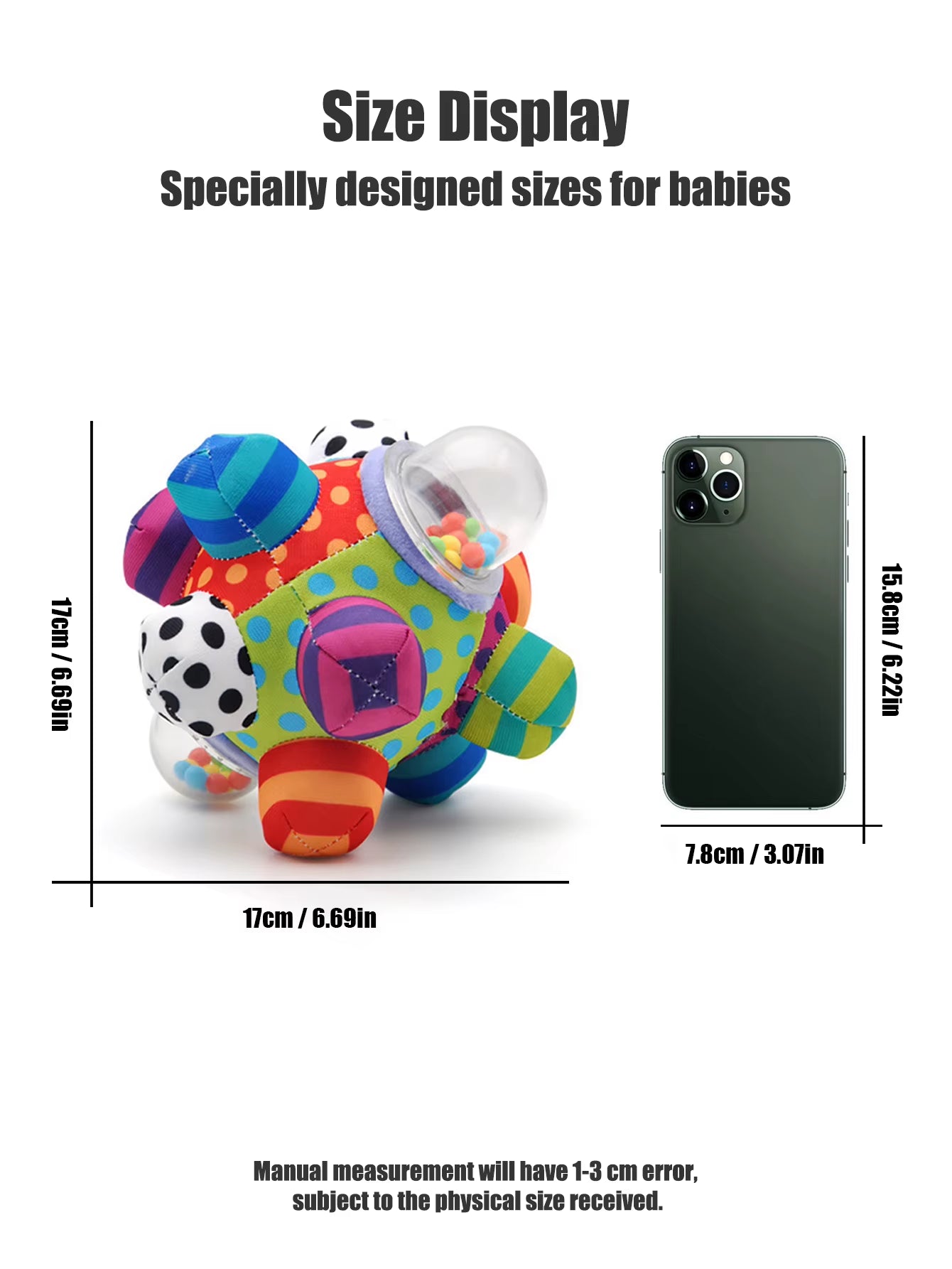 Baby Toy Fun Little Loud Bell Baby Ball Rattles Toy Develop Baby Intelligence Grasping Toy Hand Bell Rattle Toys for Baby Infant