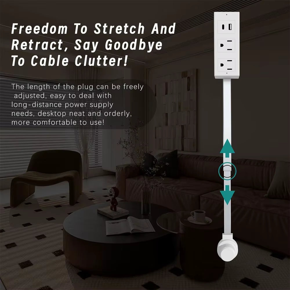 Electrical Outlet Expander Power Socket Rotating Extender Sofas Nightstands