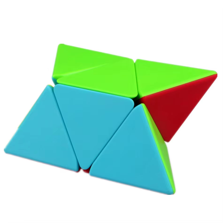 QIYI 2X2 Pyramid Cube Stickerless Magic Cubes Professional 2X2X2 Puzzle Speed Cube Educational Toys for Children