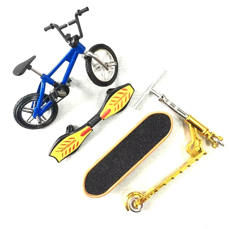 1Set Mini Scooter Two Wheel Scooter Children'S Educational Toys Finger Scooter Bike Fingerboard Skateboard
