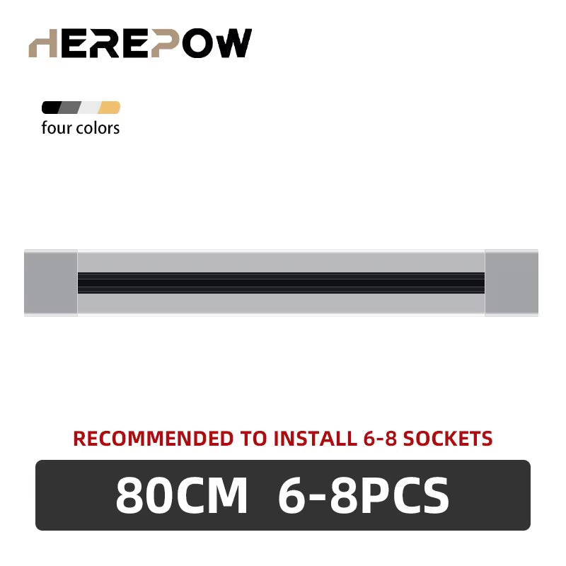 Power Track Socket Smart Home Kitchen Appliances Outlet New Type UK EU FR Standard Wall Electrical Plug Adapter with USB