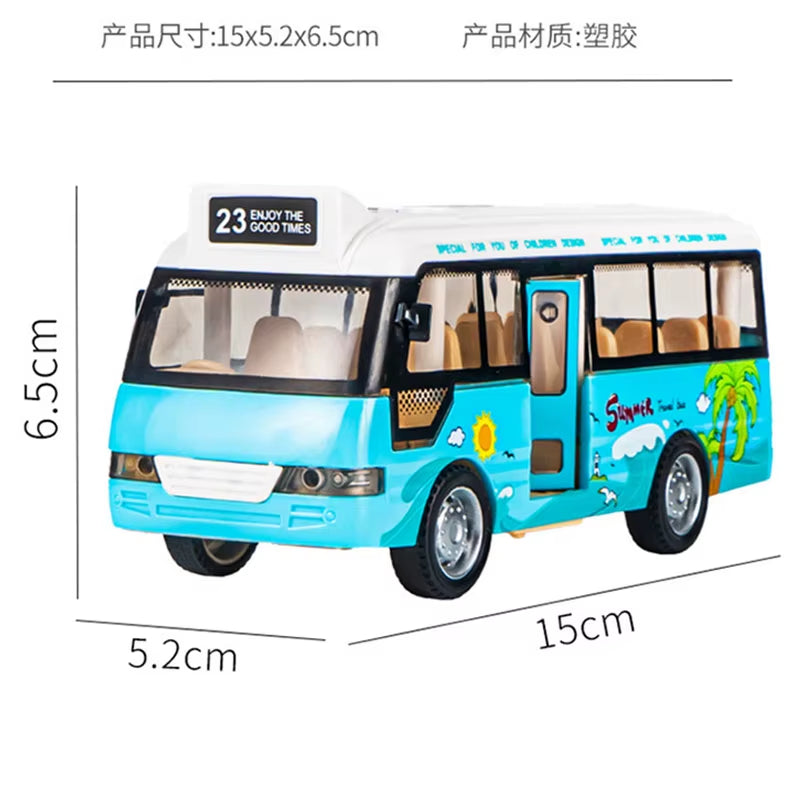 Simulation Inertial Music School Bus Toys Alloy Car Lighting Car Early for Children Educational Toys Singing Toys Interacti D772