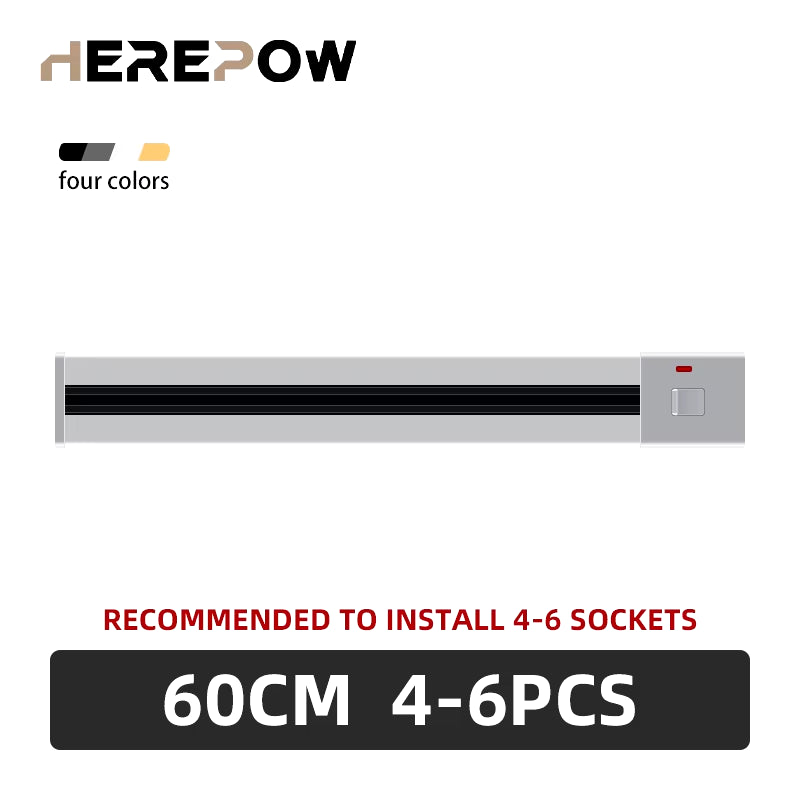 Power Track Socket Smart Home Kitchen Appliances Outlet New Type UK EU FR Standard Wall Electrical Plug Adapter with USB