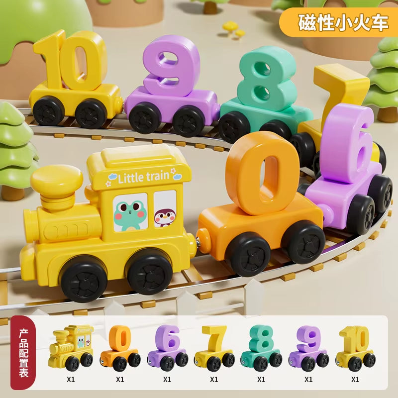 Magnetic Number Train Set Digital Learning Educational Toys 14Pcs