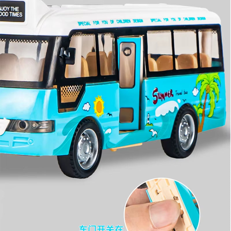 Simulation Inertial Music School Bus Toys Alloy Car Lighting Car Early for Children Educational Toys Singing Toys Interacti D772