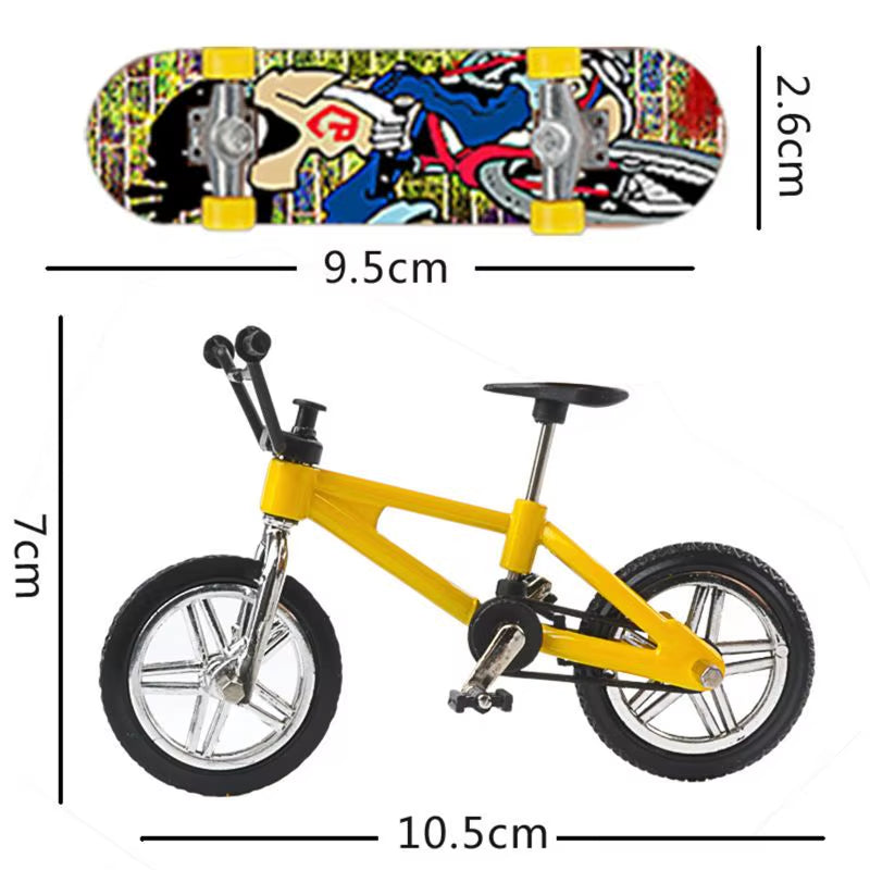 1Set Mini Scooter Two Wheel Scooter Children'S Educational Toys Finger Scooter Bike Fingerboard Skateboard