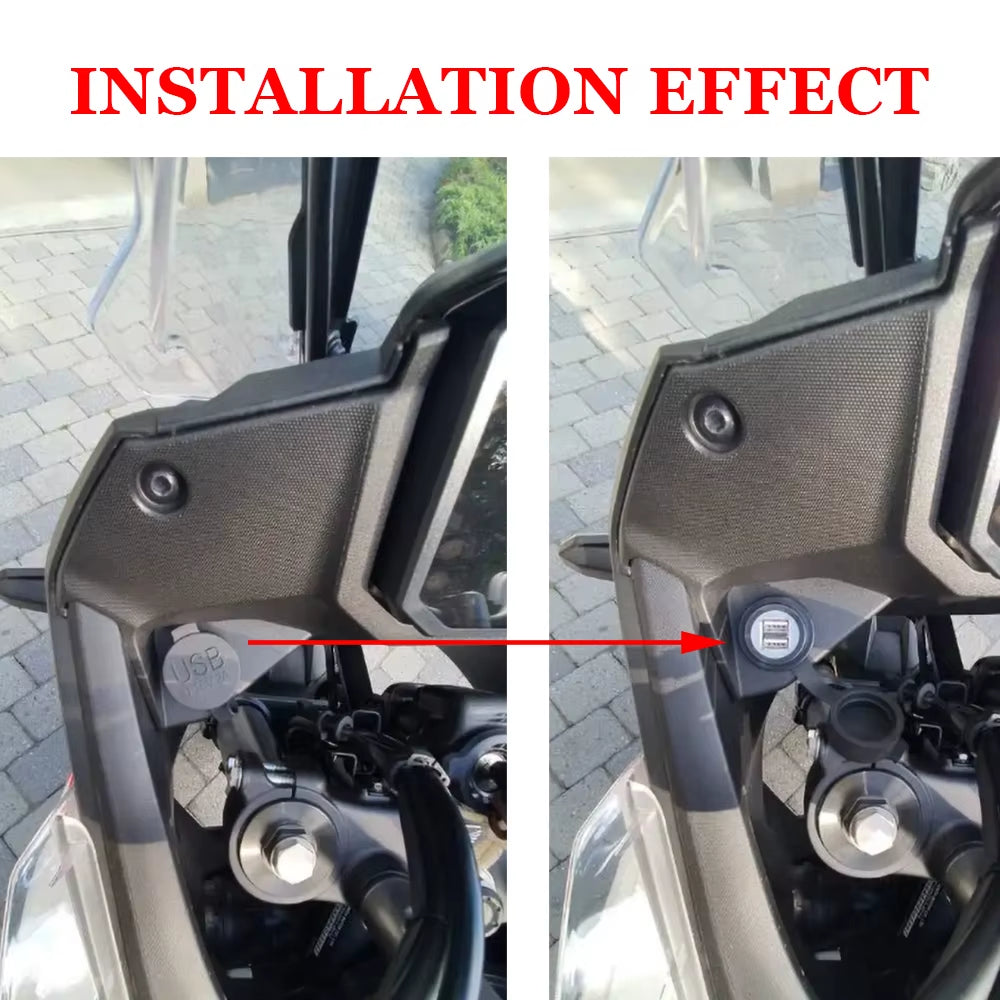 2024 for Honda Transalp XL750 XL 750 Transalp Dual USB Socket Charging Socket 5V DC Power Outlet USB Adapter Charger 2023