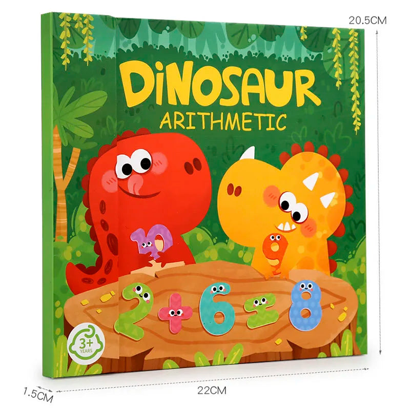 Children'S Montessori Games Magnetic Dinosaur Arithmetic Book Math Addition Subtraction Decomposition Math Toys Educational Toys